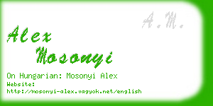 alex mosonyi business card